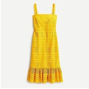 J. Crew Yellow Midi Dress with Elegant Design